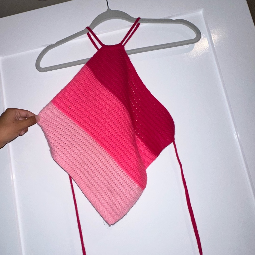 pink tie top